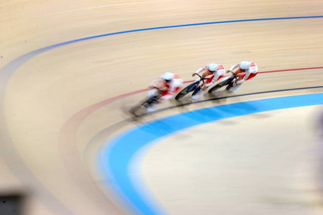 2026 UEC European Track cycling, Rad, Radsport, Bahnrad, Bahn Championships kick off in Konya KONYA, TURKIYE - FEBRUARY 1: Competitors race in the opening elimination events of the 2026 UEC European Track Cycling Championships, organized in cooperation with the Turkish Cycling Federation and the European Cycling Union (UEC), at the Konya Olympic Velodrome in Konya, Turkiye on February 1, 2026. Elimination races were held in both women s and men s categories during the morning session as the championship officially got underway. Serhat Cetinkaya Anadolu Konya Turkey. Editorial use only. Please get in touch for any other usage.  Copyright: x2026xAnadoluxSerhatxCetinkayax
