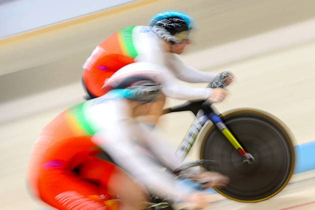 2026 UEC European Track cycling, Rad, Radsport, Bahnrad, Bahn Championships kick off in Konya KONYA, TURKIYE - FEBRUARY 1: Competitors race in the opening elimination events of the 2026 UEC European Track Cycling Championships, organized in cooperation with the Turkish Cycling Federation and the European Cycling Union (UEC), at the Konya Olympic Velodrome in Konya, Turkiye on February 1, 2026. Elimination races were held in both women s and men s categories during the morning session as the championship officially got underway. Serhat Cetinkaya Anadolu Konya Turkey. Editorial use only. Please get in touch for any other usage.  Copyright: x2026xAnadoluxSerhatxCetinkayax