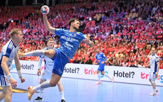 Herning, Denmark, 010226. Jyske Bank Boxen Hall. Third place match of the European Handball Championship, Iceland - Croatia. In the photo: Veron Nacinovic. Photo: Ante Cizmic CROPIX Hrvatska Copyright: xxAntexCizmicx island_hrvatska11-010226