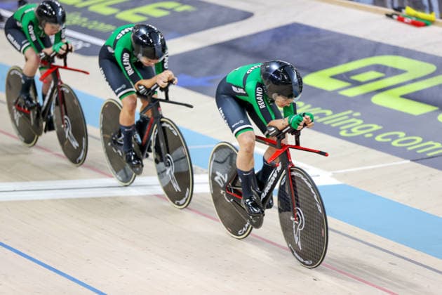 2026 UEC European Track cycling, Rad, Radsport, Bahnrad, Bahn Championships kick off in Konya KONYA, TURKIYE - FEBRUARY 1: Competitors race in the opening elimination events of the 2026 UEC European Track Cycling Championships, organized in cooperation with the Turkish Cycling Federation and the European Cycling Union (UEC), at the Konya Olympic Velodrome in Konya, Turkiye on February 1, 2026. Elimination races were held in both women s and men s categories during the morning session as the championship officially got underway. Serhat Cetinkaya Anadolu Konya Turkey. Editorial use only. Please get in touch for any other usage.  Copyright: x2026xAnadoluxSerhatxCetinkayax