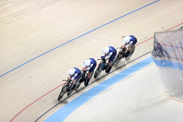2026 UEC European Track cycling, Rad, Radsport, Bahnrad, Bahn Championships kick off in Konya KONYA, TURKIYE - FEBRUARY 1: Competitors race in the opening elimination events of the 2026 UEC European Track Cycling Championships, organized in cooperation with the Turkish Cycling Federation and the European Cycling Union (UEC), at the Konya Olympic Velodrome in Konya, Turkiye on February 1, 2026. Elimination races were held in both women s and men s categories during the morning session as the championship officially got underway. Serhat Cetinkaya Anadolu Konya Turkey. Editorial use only. Please get in touch for any other usage.  Copyright: x2026xAnadoluxSerhatxCetinkayax
