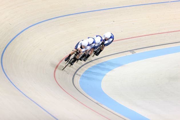 2026 UEC European Track cycling, Rad, Radsport, Bahnrad, Bahn Championships kick off in Konya KONYA, TURKIYE - FEBRUARY 1: Competitors race in the opening elimination events of the 2026 UEC European Track Cycling Championships, organized in cooperation with the Turkish Cycling Federation and the European Cycling Union (UEC), at the Konya Olympic Velodrome in Konya, Turkiye on February 1, 2026. Elimination races were held in both women s and men s categories during the morning session as the championship officially got underway. Serhat Cetinkaya Anadolu Konya Turkey. Editorial use only. Please get in touch for any other usage.  Copyright: x2026xAnadoluxSerhatxCetinkayax