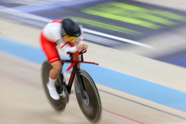 2026 UEC European Track cycling, Rad, Radsport, Bahnrad, Bahn Championships kick off in Konya KONYA, TURKIYE - FEBRUARY 1: Competitors race in the opening elimination events of the 2026 UEC European Track Cycling Championships, organized in cooperation with the Turkish Cycling Federation and the European Cycling Union (UEC), at the Konya Olympic Velodrome in Konya, Turkiye on February 1, 2026. Elimination races were held in both women s and men s categories during the morning session as the championship officially got underway. Serhat Cetinkaya Anadolu Konya Turkey. Editorial use only. Please get in touch for any other usage.  Copyright: x2026xAnadoluxSerhatxCetinkayax