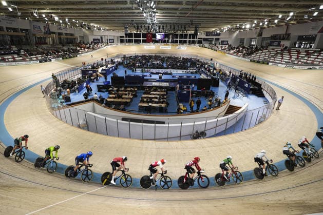 2026 UEC Track cycling, Rad, Radsport, Bahnrad, Bahn European Championships KONYA, TURKIYE - FEBRUARY 1: Athletes compete qualifying races for men during 2026 UEC Track Cycling European Championships, organized in collaboration between the Turkish Cycling Federation and the European Cycling Union (UEC), in Konya, Turkiye on February 1, 2026. Dilara Irem Sancar Anadolu Konya Turkey. Editorial use only. Please get in touch for any other usage.  Copyright: x2026xAnadoluxDilaraxIremxSancarx