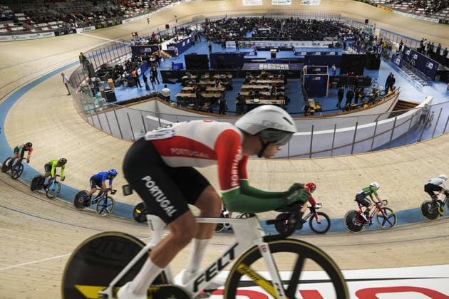 2026 UEC Track cycling, Rad, Radsport, Bahnrad, Bahn European Championships KONYA, TURKIYE - FEBRUARY 1: Athletes compete qualifying races for men during 2026 UEC Track Cycling European Championships, organized in collaboration between the Turkish Cycling Federation and the European Cycling Union (UEC), in Konya, Turkiye on February 1, 2026. Dilara Irem Sancar Anadolu Konya Turkey. Editorial use only. Please get in touch for any other usage.  Copyright: x2026xAnadoluxDilaraxIremxSancarx