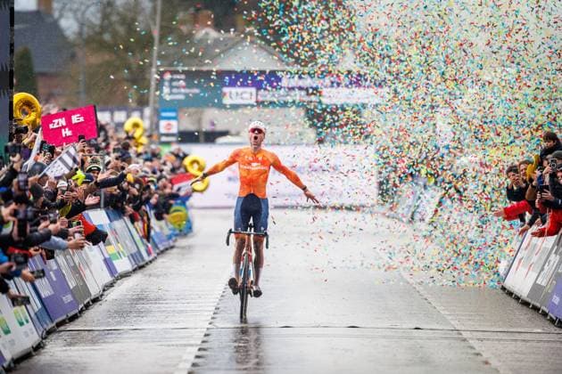 HULST , 01 02-2026 , UCI Cyclo-cross World Championships day 3 , Sunday women U23 , WK veldrijden , picture shows Mathieu VAN DER POEL (NED) wins UCI Cyclo-cross World Championships (Sunday)  x201244001x Copyright: