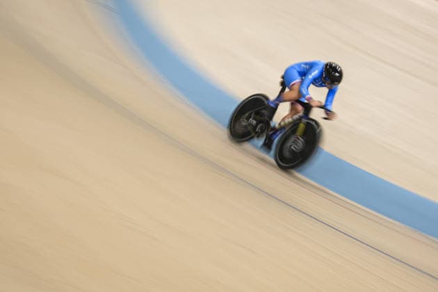 2026 UEC Track cycling, Rad, Radsport, Bahnrad, Bahn European Championships KONYA, TURKIYE - FEBRUARY 1: Athletes compete qualifying sprint for women during 2026 UEC Track Cycling European Championships, organized in collaboration between the Turkish Cycling Federation and the European Cycling Union (UEC), in Konya, Turkiye on February 1, 2026. Dilara Irem Sancar Anadolu Konya Turkey. Editorial use only. Please get in touch for any other usage.  Copyright: x2026xAnadoluxDilaraxIremxSancarx