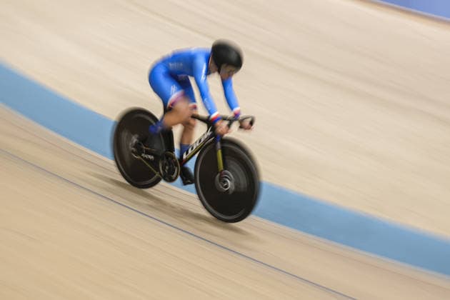 2026 UEC Track cycling, Rad, Radsport, Bahnrad, Bahn European Championships KONYA, TURKIYE - FEBRUARY 1: Athletes compete qualifying sprint for women during 2026 UEC Track Cycling European Championships, organized in collaboration between the Turkish Cycling Federation and the European Cycling Union (UEC), in Konya, Turkiye on February 1, 2026. Dilara Irem Sancar Anadolu Konya Turkey. Editorial use only. Please get in touch for any other usage.  Copyright: x2026xAnadoluxDilaraxIremxSancarx