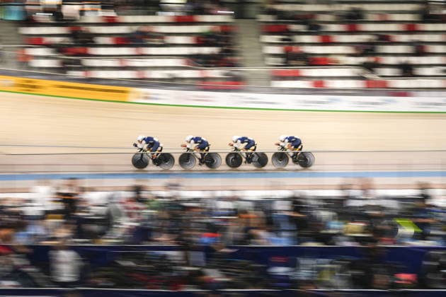 2026 UEC Track cycling, Rad, Radsport, Bahnrad, Bahn European Championships KONYA, TURKIYE - FEBRUARY 1: Athletes compete women s and men s team pursuit races during 2026 UEC Track Cycling European Championships, organized in collaboration between the Turkish Cycling Federation and the European Cycling Union (UEC), in Konya, Turkiye on February 1, 2026. Dilara Irem Sancar Anadolu Konya Turkey. Editorial use only. Please get in touch for any other usage.  Copyright: x2026xAnadoluxDilaraxIremxSancarx