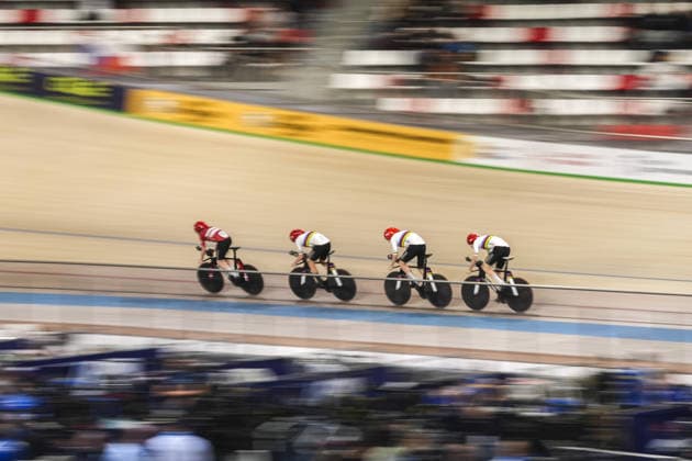 2026 UEC Track cycling, Rad, Radsport, Bahnrad, Bahn European Championships KONYA, TURKIYE - FEBRUARY 1: Athletes compete women s and men s team pursuit races during 2026 UEC Track Cycling European Championships, organized in collaboration between the Turkish Cycling Federation and the European Cycling Union (UEC), in Konya, Turkiye on February 1, 2026. Dilara Irem Sancar Anadolu Konya Turkey. Editorial use only. Please get in touch for any other usage.  Copyright: x2026xAnadoluxDilaraxIremxSancarx
