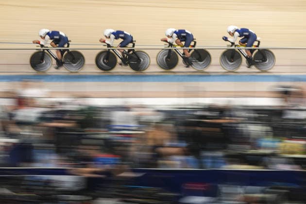 2026 UEC Track cycling, Rad, Radsport, Bahnrad, Bahn European Championships KONYA, TURKIYE - FEBRUARY 1: Athletes compete women s and men s team pursuit races during 2026 UEC Track Cycling European Championships, organized in collaboration between the Turkish Cycling Federation and the European Cycling Union (UEC), in Konya, Turkiye on February 1, 2026. Dilara Irem Sancar Anadolu Konya Turkey. Editorial use only. Please get in touch for any other usage.  Copyright: x2026xAnadoluxDilaraxIremxSancarx