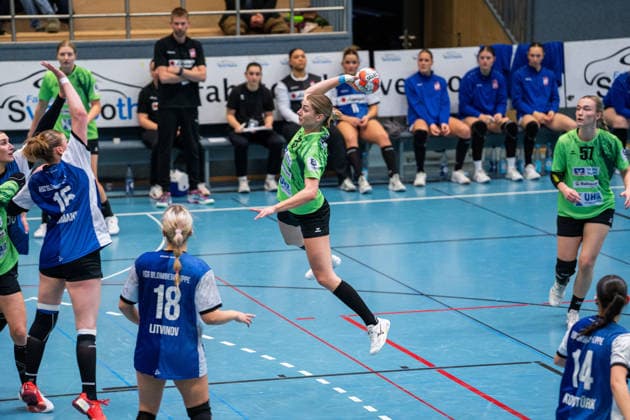 HSG Blomberg Lippe II vs TSV Nord Harrislee, Handball, 3 Liga Nord, Matchday 14, 1 2 2026, Season 2025 2026, Blomberg Sandra Nickel TSV Nord Harrislee, 19 in goal Blomberg Sporthalle an der Ulmenallee Germany