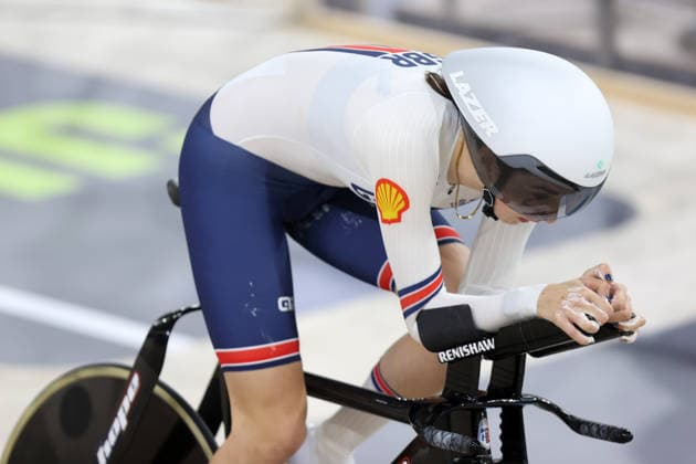 2026 UEC European Track cycling, Rad, Radsport, Bahnrad, Bahn Championships kick off in Konya KONYA, TURKIYE - FEBRUARY 1: Competitors race in the opening elimination events of the 2026 UEC European Track Cycling Championships, organized in cooperation with the Turkish Cycling Federation and the European Cycling Union (UEC), at the Konya Olympic Velodrome in Konya, Turkiye on February 1, 2026. Elimination races were held in both women s and men s categories during the morning session as the championship officially got underway. Serhat Cetinkaya Anadolu Konya Turkey. Editorial use only. Please get in touch for any other usage.  Copyright: x2026xAnadoluxSerhatxCetinkayax