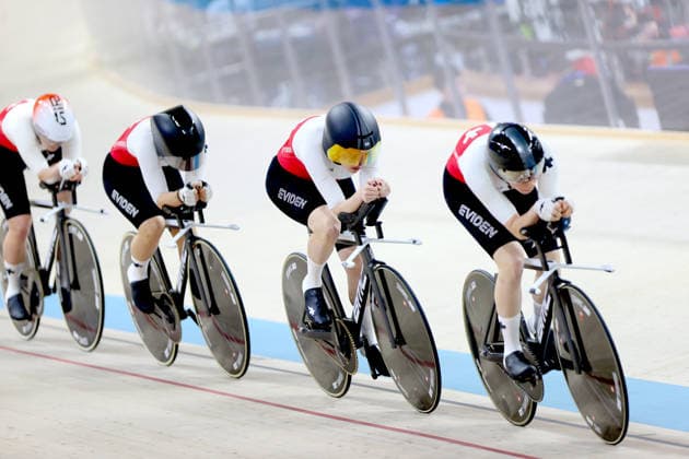2026 UEC European Track cycling, Rad, Radsport, Bahnrad, Bahn Championships kick off in Konya KONYA, TURKIYE - FEBRUARY 1: Competitors race in the opening elimination events of the 2026 UEC European Track Cycling Championships, organized in cooperation with the Turkish Cycling Federation and the European Cycling Union (UEC), at the Konya Olympic Velodrome in Konya, Turkiye on February 1, 2026. Elimination races were held in both women s and men s categories during the morning session as the championship officially got underway. Serhat Cetinkaya Anadolu Konya Turkey. Editorial use only. Please get in touch for any other usage.  Copyright: x2026xAnadoluxSerhatxCetinkayax