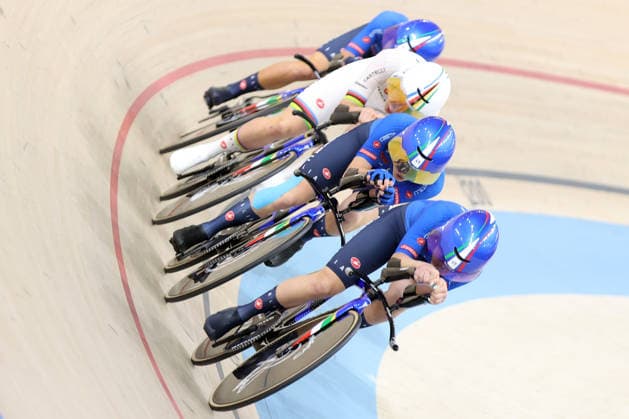 2026 UEC European Track cycling, Rad, Radsport, Bahnrad, Bahn Championships kick off in Konya KONYA, TURKIYE - FEBRUARY 1: Competitors race in the opening elimination events of the 2026 UEC European Track Cycling Championships, organized in cooperation with the Turkish Cycling Federation and the European Cycling Union (UEC), at the Konya Olympic Velodrome in Konya, Turkiye on February 1, 2026. Elimination races were held in both women s and men s categories during the morning session as the championship officially got underway. Serhat Cetinkaya Anadolu Konya Turkey. Editorial use only. Please get in touch for any other usage.  Copyright: x2026xAnadoluxSerhatxCetinkayax