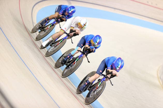 2026 UEC European Track cycling, Rad, Radsport, Bahnrad, Bahn Championships kick off in Konya KONYA, TURKIYE - FEBRUARY 1: Competitors race in the opening elimination events of the 2026 UEC European Track Cycling Championships, organized in cooperation with the Turkish Cycling Federation and the European Cycling Union (UEC), at the Konya Olympic Velodrome in Konya, Turkiye on February 1, 2026. Elimination races were held in both women s and men s categories during the morning session as the championship officially got underway. Serhat Cetinkaya Anadolu Konya Turkey. Editorial use only. Please get in touch for any other usage.  Copyright: x2026xAnadoluxSerhatxCetinkayax