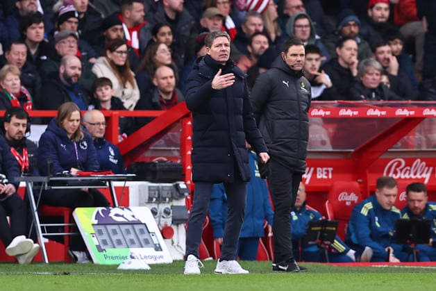 Nottingham Forest v Crystal Palace, Premier League Crystal Palace manager Oliver Glasner during the Nottingham Forest v Crystal Palace Premier League match at the City Ground, West Bridgford, England on 1 February 2026 Credit: Ryan Crockett Every Second Media Editorial use only. All images are copyright Every Second Media Limited. No images may be reproduced without prior permission. All rights reserved. Premier League and Football League images are subject to licensing agreements with Football DataCo Limited. see https: www.football-dataco.com Copyright: xIMAGO EveryxSecondxMediax ESM-1783-0070 RyanxCrockettx xEveryxSecondxMediax