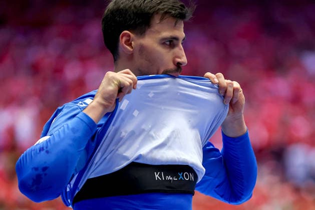 01 02 2026, Handball, Men s EHF EURO 2026, Iceland Croatia, Jyske Bank Boxen in Herning, Denmark, Placement Match 3 4 Ivan Martinovic Croatia 51 x Denmark