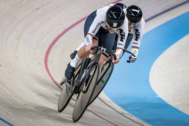 SCHNEIDER Clara, FRIEDRICH Lea Sophie, GRABOSCH Pauline Sophie UEC Track Cycling European Championships Konya 2026 SCHNEIDER Clara FRIEDRICH Lea Sophie GRABOSCH Pauline Sophie GER Germany Landscape horizontal Landscape Event Event UEC Track Cycling European Championships 2026 Category Category Cycling Track Cycling European Championships Location Location Asia Turkey Konya Discipline Team Sprint Category Elite Women Distance m Date Date 01 02 2026 Sunday Day 1