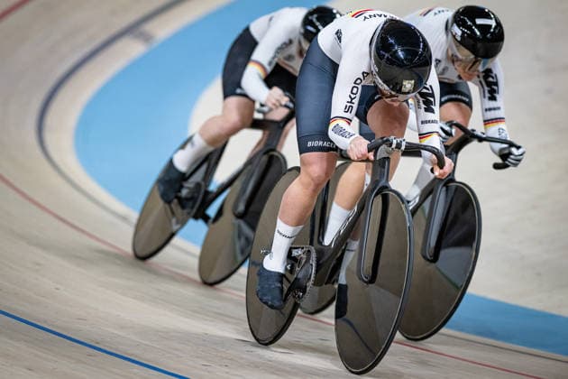 SCHNEIDER Clara, FRIEDRICH Lea Sophie, GRABOSCH Pauline Sophie UEC Track Cycling European Championships Konya 2026 SCHNEIDER Clara FRIEDRICH Lea Sophie GRABOSCH Pauline Sophie GER Germany Landscape horizontal Landscape Event Event UEC Track Cycling European Championships 2026 Category Category Cycling Track Cycling European Championships Location Location Asia Turkey Konya Discipline Team Sprint Category Elite Women Distance m Date Date 01 02 2026 Sunday Day 1