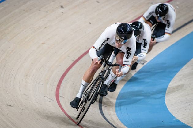 SCHRÖTER Nik, SPIEGEL Luca, DÖRNBACH Maximilian UEC Track Cycling European Championships Konya 2026 SCHRÖTER Nik SPIEGEL Luca DÖRNBACH Maximilian GER Germany Landscape horizontal Landscape Event Event UEC Track Cycling European Championships 2026 Category Category Cycling Track Cycling European Championships Location Location Asia Turkey Konya Discipline Team Sprint Category Elite Men Distance m Date Date 01 02 2026 Sunday Day 1