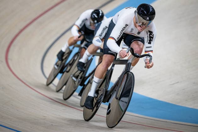 SCHRÖTER Nik, SPIEGEL Luca, DÖRNBACH Maximilian UEC Track Cycling European Championships Konya 2026 SCHRÖTER Nik SPIEGEL Luca DÖRNBACH Maximilian GER Germany Landscape horizontal Landscape Event Event UEC Track Cycling European Championships 2026 Category Category Cycling Track Cycling European Championships Location Location Asia Turkey Konya Discipline Team Sprint Category Elite Men Distance m Date Date 01 02 2026 Sunday Day 1