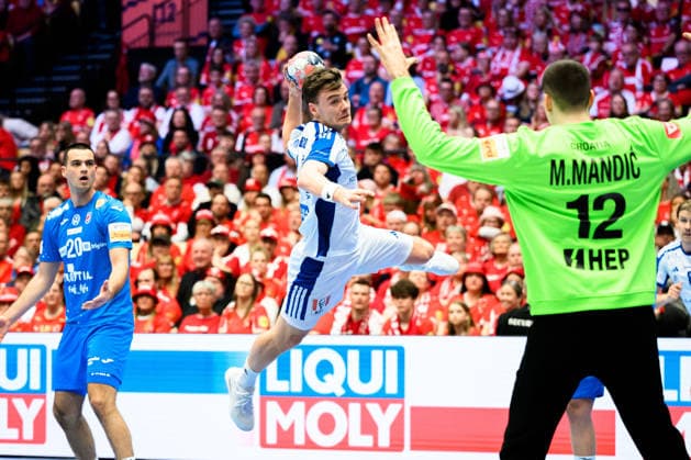 Herning Handball EM 2026 Match 3rd place Iceland Croatia Iceland Odinn Rikhardsson, Torhueter Matej Mandic Croatia Herning Jyske Bank Boxen Denmark
