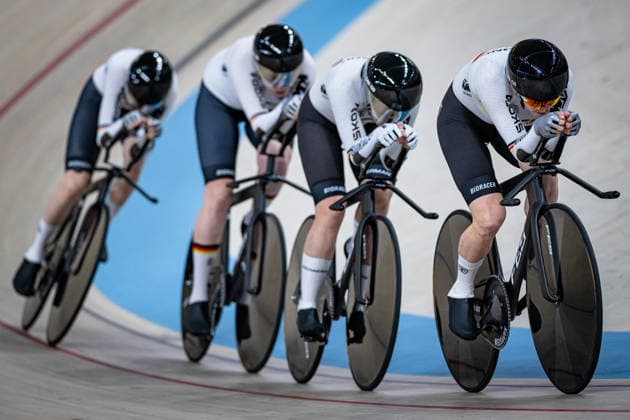 UEC Track Cycling European Championships Konya 2026 Name NAT Team Landscape horizontal Landscape Event Event UEC Track Cycling European Championships 2026 Category Category Cycling Track Cycling European Championships Location Location Asia Turkey Konya Discipline Team Pursuit Category Elite Women Distance 4000 m Date Date 01 02 2026 Sunday Day 1