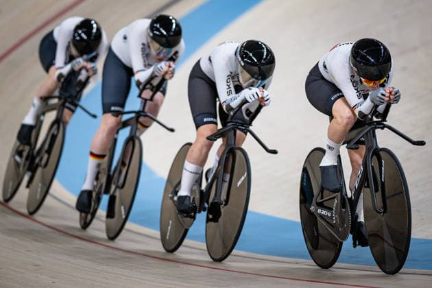 UEC Track Cycling European Championships Konya 2026 Name NAT Team Landscape horizontal Landscape Event Event UEC Track Cycling European Championships 2026 Category Category Cycling Track Cycling European Championships Location Location Asia Turkey Konya Discipline Team Pursuit Category Elite Women Distance 4000 m Date Date 01 02 2026 Sunday Day 1