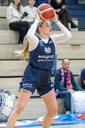 Toyota DBBL 2025 2026 Syntainics MBC vs USC Freiburg Halle Saale, Germany 01 February 2026 In the picture Sydney Erikstrup Halle Halle Saale swh Arena Sachsen Anhalt Germany