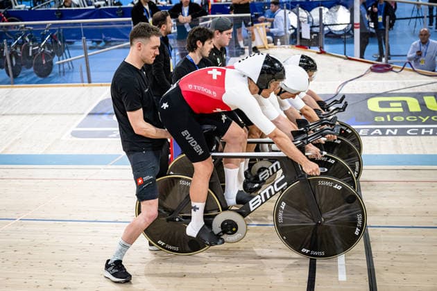 VOGEL Alex, TAPPEINER Pascal, POOT Mats, BOGLI Noah UEC Track Cycling European Championships Konya 2026 VOGEL Alex TAPPEINER Pascal POOT Mats BOGLI Noah SUI Switzerland Landscape horizontal Landscape Event Event UEC Track Cycling European Championships 2026 Category Category Cycling Track Cycling European Championships Location Location Asia Turkey Konya Discipline Team Pursuit Category Elite Men Distance 4000 m Date Date 01 02 2026 Sunday Day 1