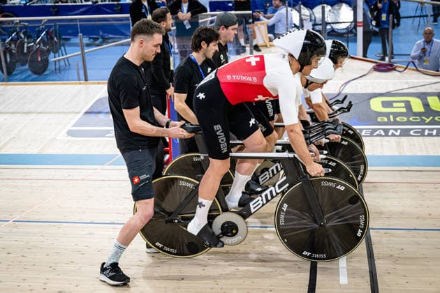 VOGEL Alex, TAPPEINER Pascal, POOT Mats, BOGLI Noah UEC Track Cycling European Championships Konya 2026 VOGEL Alex TAPPEINER Pascal POOT Mats BOGLI Noah SUI Switzerland Landscape horizontal Landscape Event Event UEC Track Cycling European Championships 2026 Category Category Cycling Track Cycling European Championships Location Location Asia Turkey Konya Discipline Team Pursuit Category Elite Men Distance 4000 m Date Date 01 02 2026 Sunday Day 1