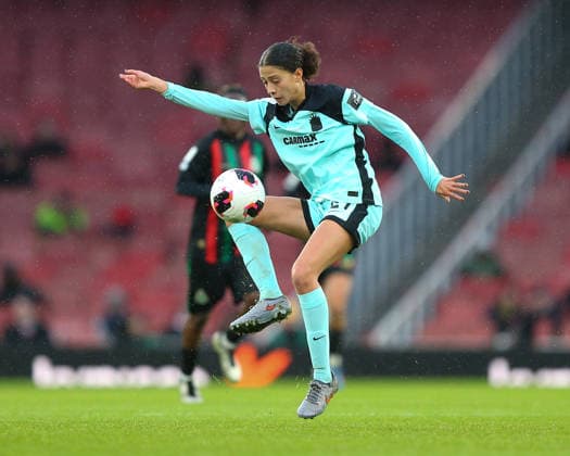 London, England, February 01 2026: Sofia Cook (21 Gotham FC) during the FIFA Womens Champions Cup 2026 3rd Place Play-off game between ASFAR and Gotham FC at Emirates Stadium in London, England. (Photo by Jay Patel Sports Press Photo SPP) Copyright: xJayxPatel SportsxPressxPhoto SPPx Sportspressphoto_SPR87630
