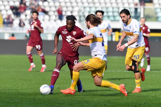 CALCIO - Serie A - Torino FC vs US Lecce Duvan Zapata of Torino FC and Antonino Gallo of US Lecce during Serie A 2025 26 match between Torino FC and of US Lecce at Olimpico Grande Torino Stadium on February 01, 2026 in Turin, Italy - ph Giuliano Marchisciano Turin Italy  Copyright: xIPAxSport ABACAx