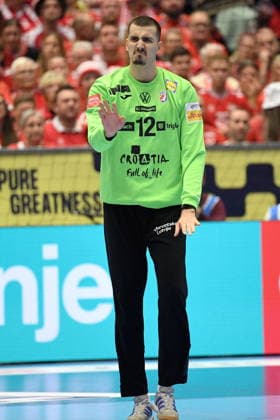 Herning, Denmark, 010226. Jyske Bank Boxen Hall. Third place match of the European Handball Championship, Iceland - Croatia. In the photo: Matej Mandic. Photo: Ante Cizmic CROPIX Hrvatska Copyright: xxAntexCizmicx island_hrvatska45-010226