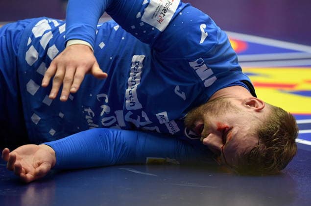 Herning, Denmark, 010226. Jyske Bank Boxen Hall. Third place match of the European Handball Championship, Iceland - Croatia. In the photo: David Mandic. Photo: Ante Cizmic CROPIX Hrvatska Copyright: xxAntexCizmicx island_hrvatska61-010226