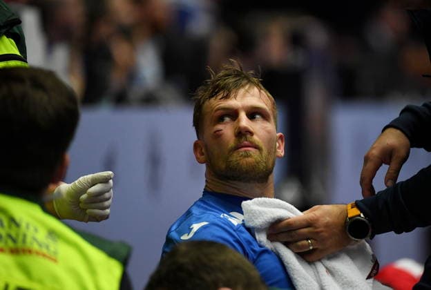 Herning, Denmark, 010226. Jyske Bank Boxen Hall. Third place match of the European Handball Championship, Iceland - Croatia. In the photo: David Mandic. Photo: Ante Cizmic CROPIX Hrvatska Copyright: xxAntexCizmicx island_hrvatska66-010226