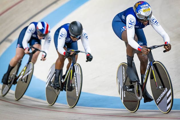 KOUAME Taky Marie Divine, DROUODE Marie Louisa, GROS Mathilde UEC Track Cycling European Championships Konya 2026 KOUAME Taky Marie Divine DROUODE Marie Louisa GROS Mathilde FRA France Landscape horizontal Landscape Event Event UEC Track Cycling European Championships 2026 Category Category Cycling Track Cycling European Championships Location Location Asia Turkey Konya Discipline Team Sprint Category Elite Women Distance m Date Date 01 02 2026 Sunday Day 1