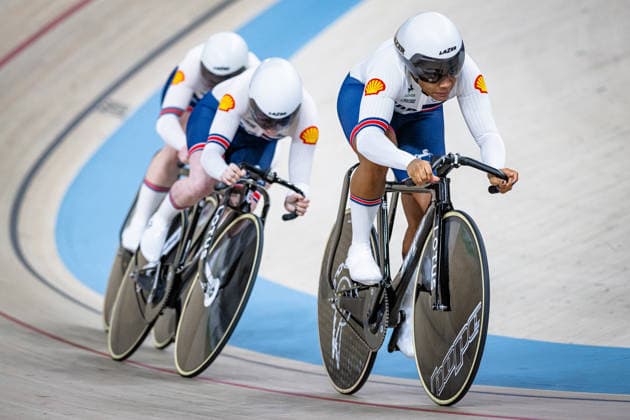 PARRIS SMITH Rhianna, THOMAS Lowri, BELL Lauren UEC Track Cycling European Championships Konya 2026 PARRIS SMITH Rhianna THOMAS Lowri BELL Lauren GBR Great Britain Landscape horizontal Landscape Event Event UEC Track Cycling European Championships 2026 Category Category Cycling Track Cycling European Championships Location Location Asia Turkey Konya Discipline Team Sprint Category Elite Women Distance m Date Date 01 02 2026 Sunday Day 1