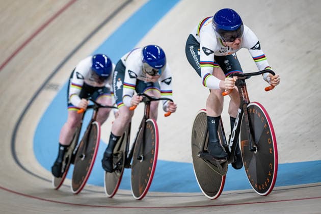 KALEE Kimberly, VAN DE WOUW Hetty, VAN DER PEET Steffie UEC Track Cycling European Championships Konya 2026 KALEE Kimberly VAN DE WOUW Hetty VAN DER PEET Steffie NED Netherlands Landscape horizontal Landscape Event Event UEC Track Cycling European Championships 2026 Category Category Cycling Track Cycling European Championships Location Location Asia Turkey Konya Discipline Team Sprint Category Elite Women Distance m Date Date 01 02 2026 Sunday Day 1
