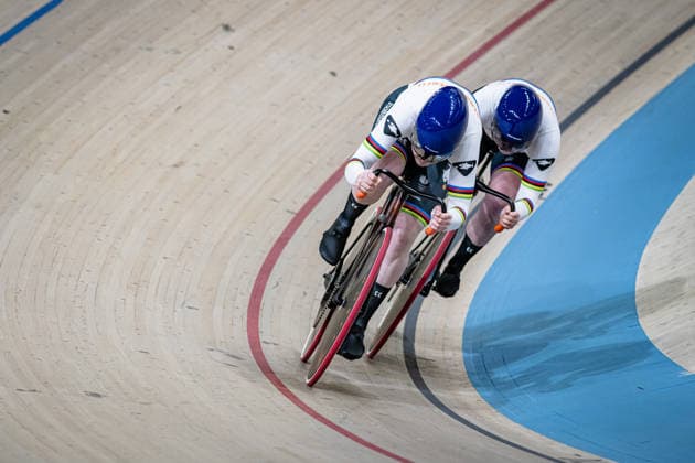 VAN DE WOUW Hetty, VAN DER PEET Steffie UEC Track Cycling European Championships Konya 2026 VAN DE WOUW Hetty VAN DER PEET Steffie NED Netherlands Landscape horizontal Landscape Event Event UEC Track Cycling European Championships 2026 Category Category Cycling Track Cycling European Championships Location Location Asia Turkey Konya Discipline Team Sprint Category Elite Women Distance m Date Date 01 02 2026 Sunday Day 1