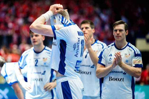 Herning Handball EM 2026 Match 3rd place Iceland Croatia Icelands Ellidi Snaer Vidarsson dissatisfied disappointed dejected frustrated, Herning Jyske Bank Boxing Denmark