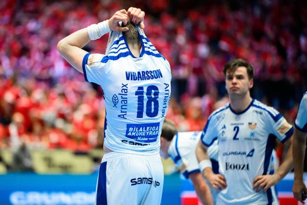 Herning Handball EM 2026 Match 3rd place Iceland Croatia Icelands Ellidi Snaer Vidarsson dissatisfied disappointed dejected frustrated, Herning Jyske Bank Boxing Denmark