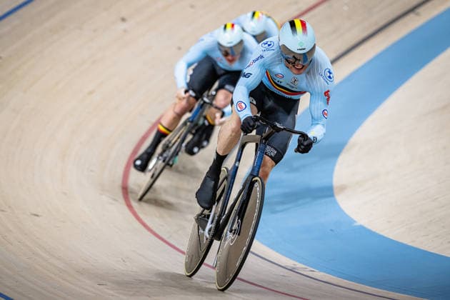 VERHOEVEN Mathijs, VINGERHOETS Yeno, NULENS Lowie UEC Track Cycling European Championships Konya 2026 VERHOEVEN Mathijs VINGERHOETS Yeno NULENS Lowie BEL Belgium Landscape horizontal Landscape Event Event UEC Track Cycling European Championships 2026 Category Category Cycling Track Cycling European Championships Location Location Asia Turkey Konya Discipline Team Sprint Category Elite Men Distance m Date Date 01 02 2026 Sunday Day 1