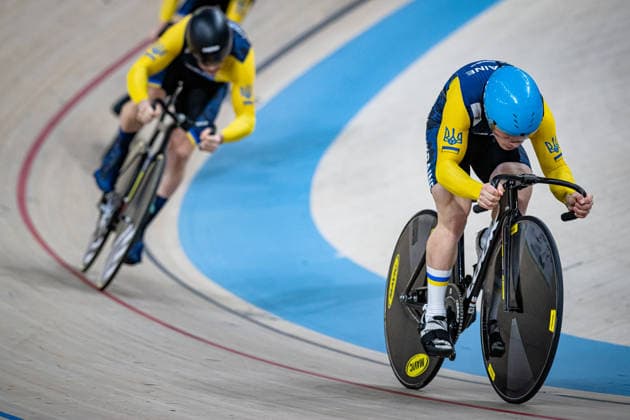 VARHARAKYN Valentyn, DANYLCHUK Bohdan, HOLIAK Vladyslav UEC Track Cycling European Championships Konya 2026 VARHARAKYN Valentyn DANYLCHUK Bohdan HOLIAK Vladyslav UKR Ukraine Landscape horizontal Landscape Event Event UEC Track Cycling European Championships 2026 Category Category Category Cycling Track Cycling European Championships Location Location Asia Turkey Konya Discipline Team Sprint Category Elite Men Distance m Date Date 01 02 2026 Sunday Day 1