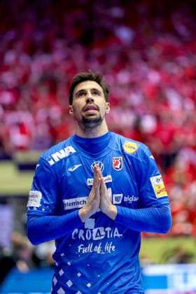 01 02 2026, Handball, Men s EHF EURO 2026, Iceland Croatia, Jyske Bank Boxing in Herning, Denmark, Placement Match 3 4 Ivan Martinovic Croatia 51 hopes for victory Denmark