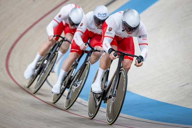 SARNECKI Rafal, RUDYK Mateusz, BEDNAREK Eliasz UEC Track Cycling European Championships Konya 2026 RUDYK Mateusz BEDNAREK Eliasz SARNECKI Rafal POL Poland Landscape horizontal Landscape Event Event UEC Track Cycling European Championships 2026 Category Category Cycling Track Cycling European Championships Location Location Asia Turkey Konya Discipline Team Sprint Category Elite Men Distance m Date Date 01 02 2026 Sunday Day 1