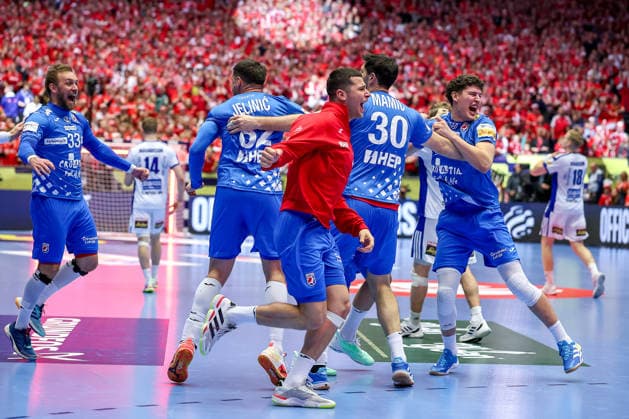 01 02 2026, Handball, Men s EHF EURO 2026, Iceland Croatia, Jyske Bank Boxen in Herning, Denmark, Placement Match 3 4 Croatia secures victory and 3rd place at the European Championship Denmark