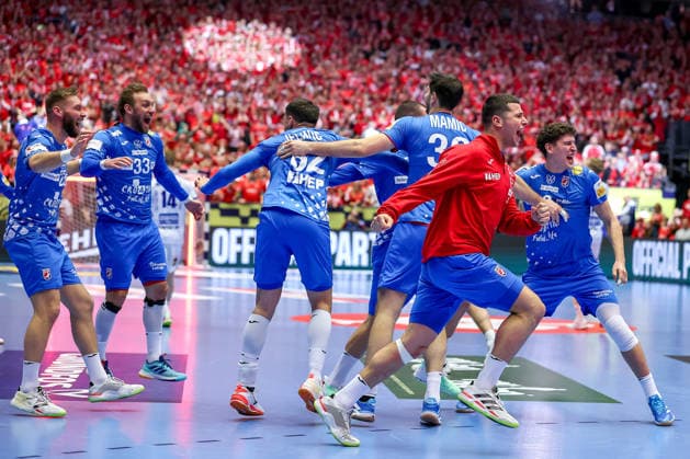 01 02 2026, Handball, Men s EHF EURO 2026, Iceland Croatia, Jyske Bank Boxen in Herning, Denmark, Placement Match 3 4 Croatia secures victory and 3rd place at the European Championship Denmark