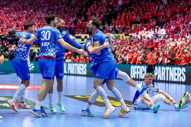 01 02 2026, Handball, Men s EHF EURO 2026, Iceland Croatia, Jyske Bank Boxen in Herning, Denmark, Placement Match 3 4 Croatia secures victory and 3rd place at the European Championship Denmark